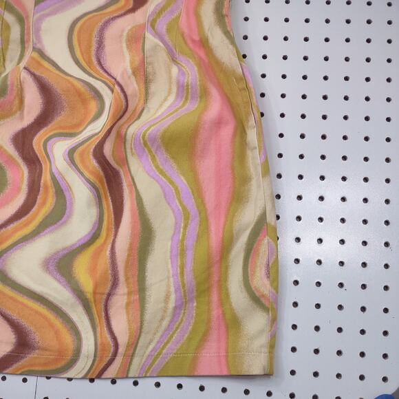 Wild Fable Strapless Mini Dress, 70's Pattern, Size Small - Picture 6 of 9